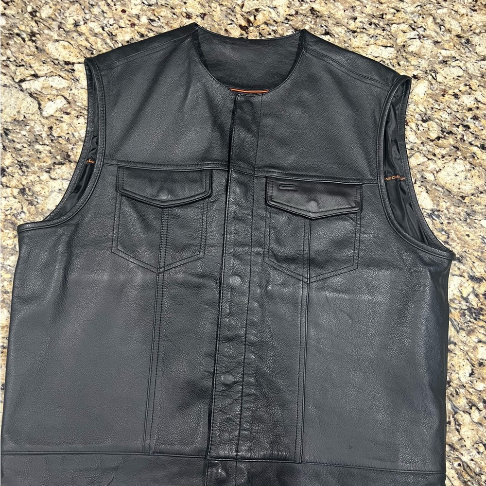 Black Leather Vest